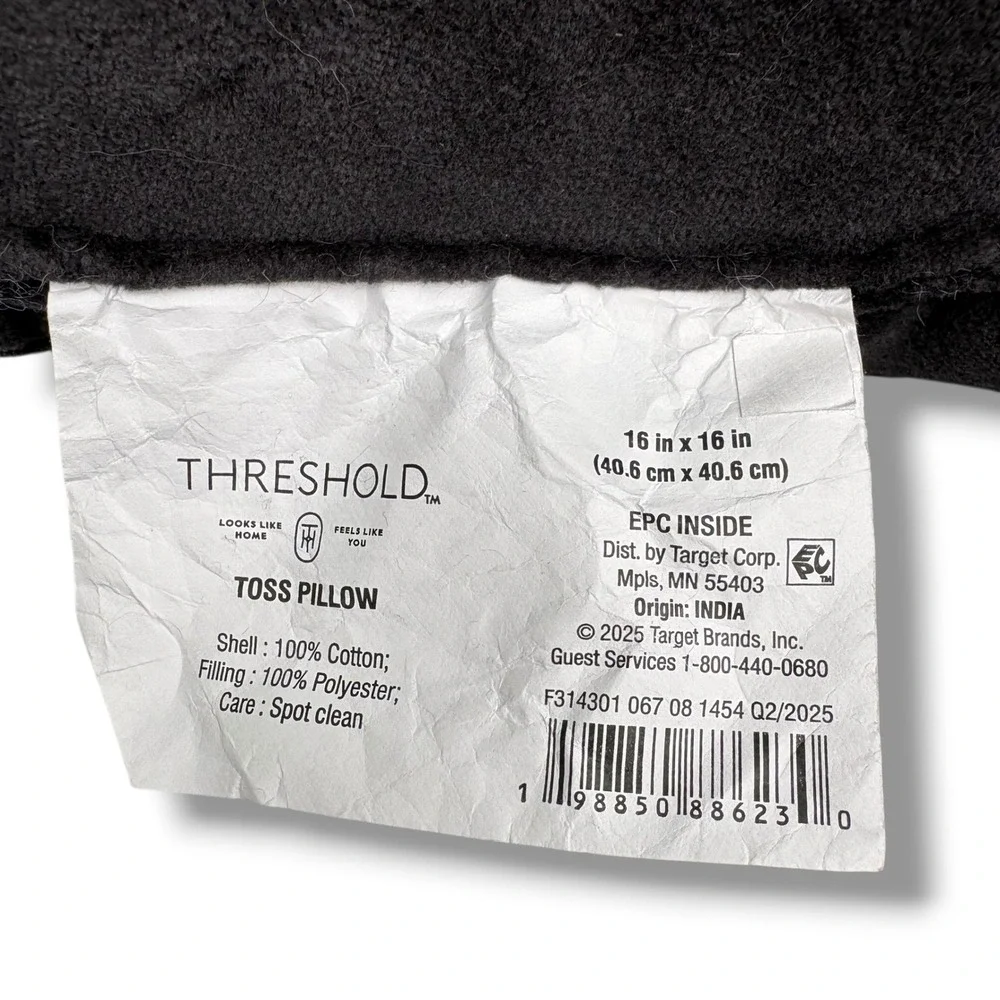 Threshold Halloween Spider Web Beaded Velvet Hexagon Pillows Black Gold Set 2